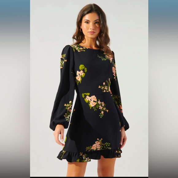 Sugarlips Women’s Jasleen Floral Ruffle Mini Dress - Picture 1 of 4